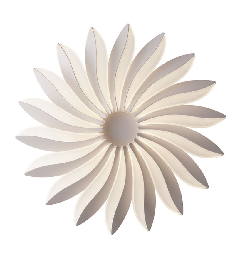 Plafoniera LED in alluminio forma petali bianchi diffusori acrilico 100W 11700LM 4000°k SUNRISE-PL62 Plafoniera LED in alluminio forma petali bianchi diffusori acrilico 100W 11700LM 4000°k SUNRISE-PL62